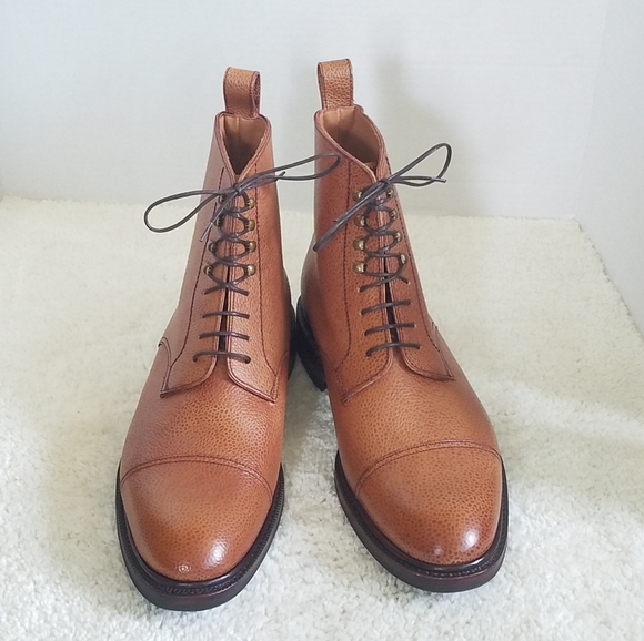 Meermin Other - Meermin Chestnut Brown Pebbled Leather Derby Boots
